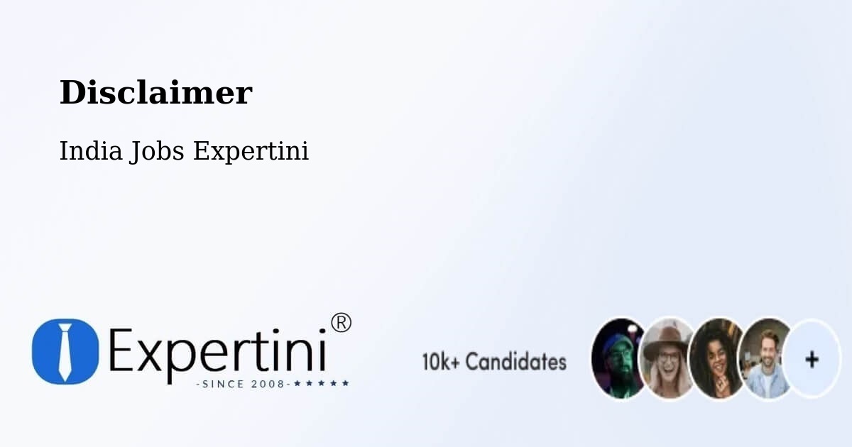 Disclaimer – Varanasi - India Jobs Expertini